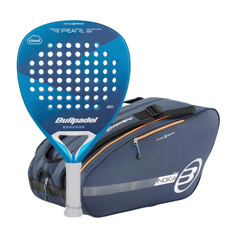 Pack Racchetta Bullpadel Pearl Cloud 2025 Bea González + Borsa Bullpadel BPP-24015 Tour Blu Marino