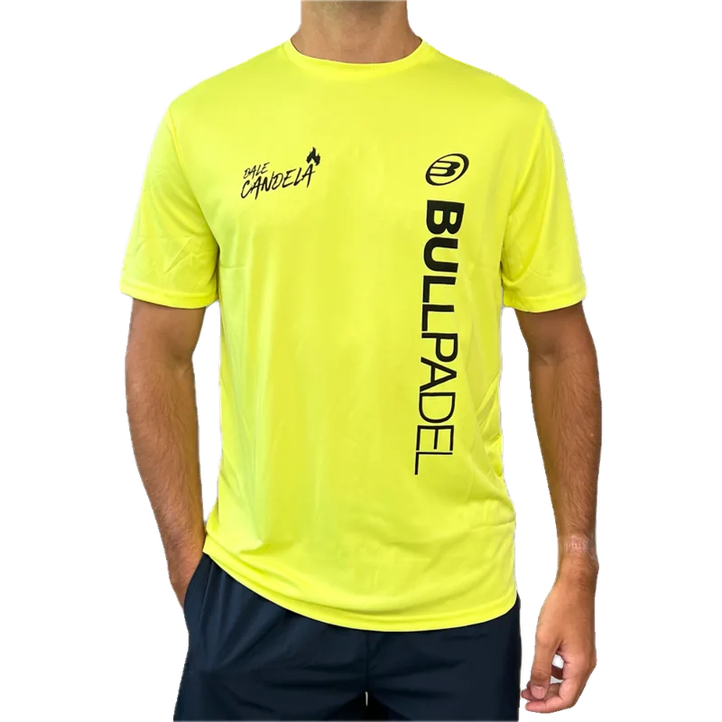 Bullpadel Maglietta Padel Bullpadel Dale Candela PM Gialla Uomo FW24