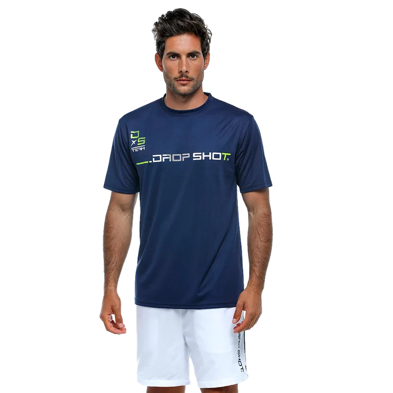 (2024) Drop Shot Team 19 Men Maglietta da Padel Uomo Blu Marino