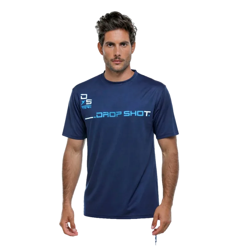 (2024) Drop Shot Team 19 Uomo Maglietta da Padel Blu Marino