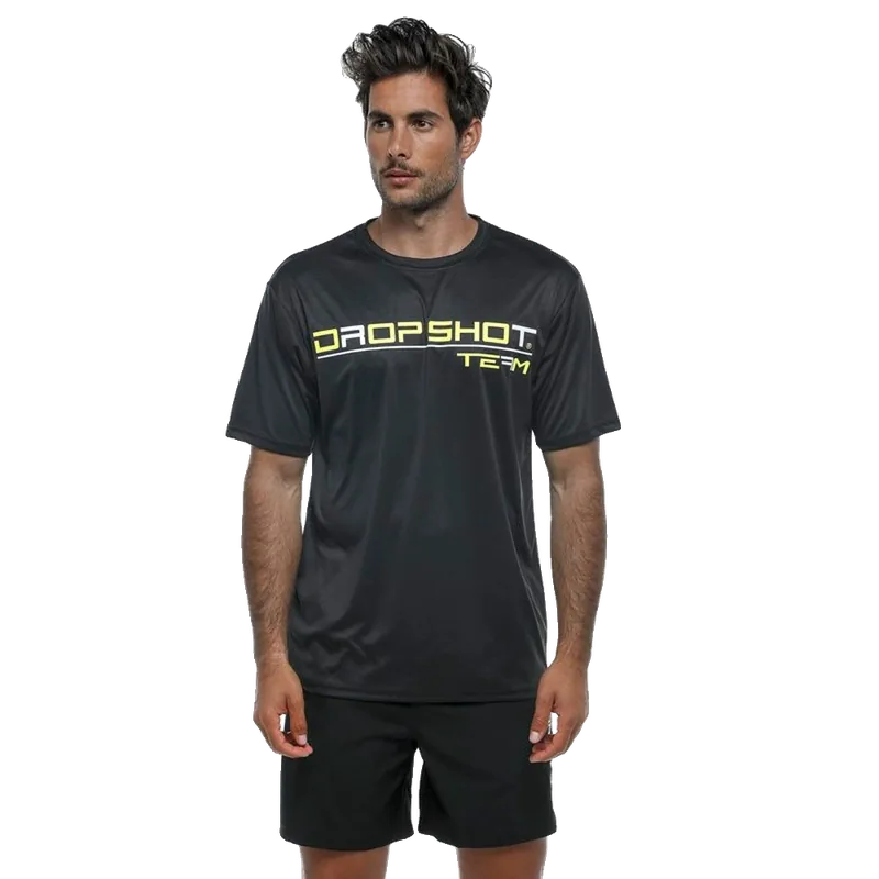 (2024) Drop Shot Team 20 Uomo Maglietta da Padel Nero/verde
