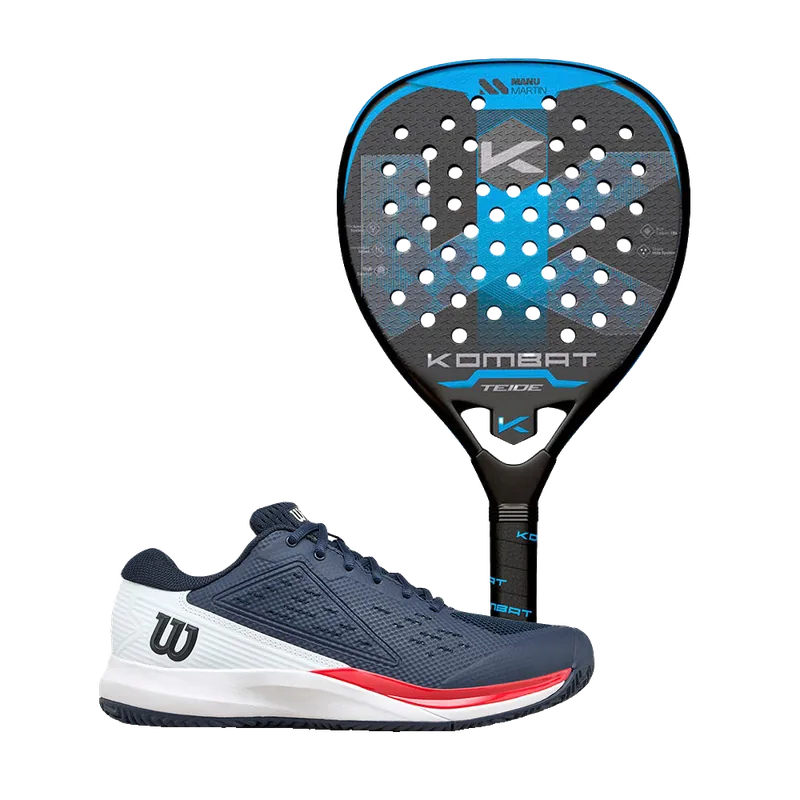 Pack Racchetta Kombat Teide 2025 by Manu Martin + Scarpe Wilson Rush Pro Ace Navy Blazer FW25