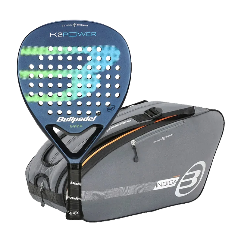 Pack Racchetta Bullpadel K2 Power 2025 + Borsa Bullpadel BPP-24015 Tour Grigio Scuro